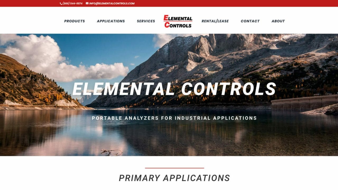 Thumbnail of Elemental Controls Website Design
