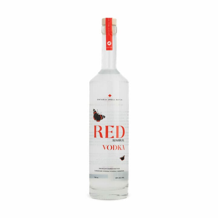 Bottle of Red Admiral vodka