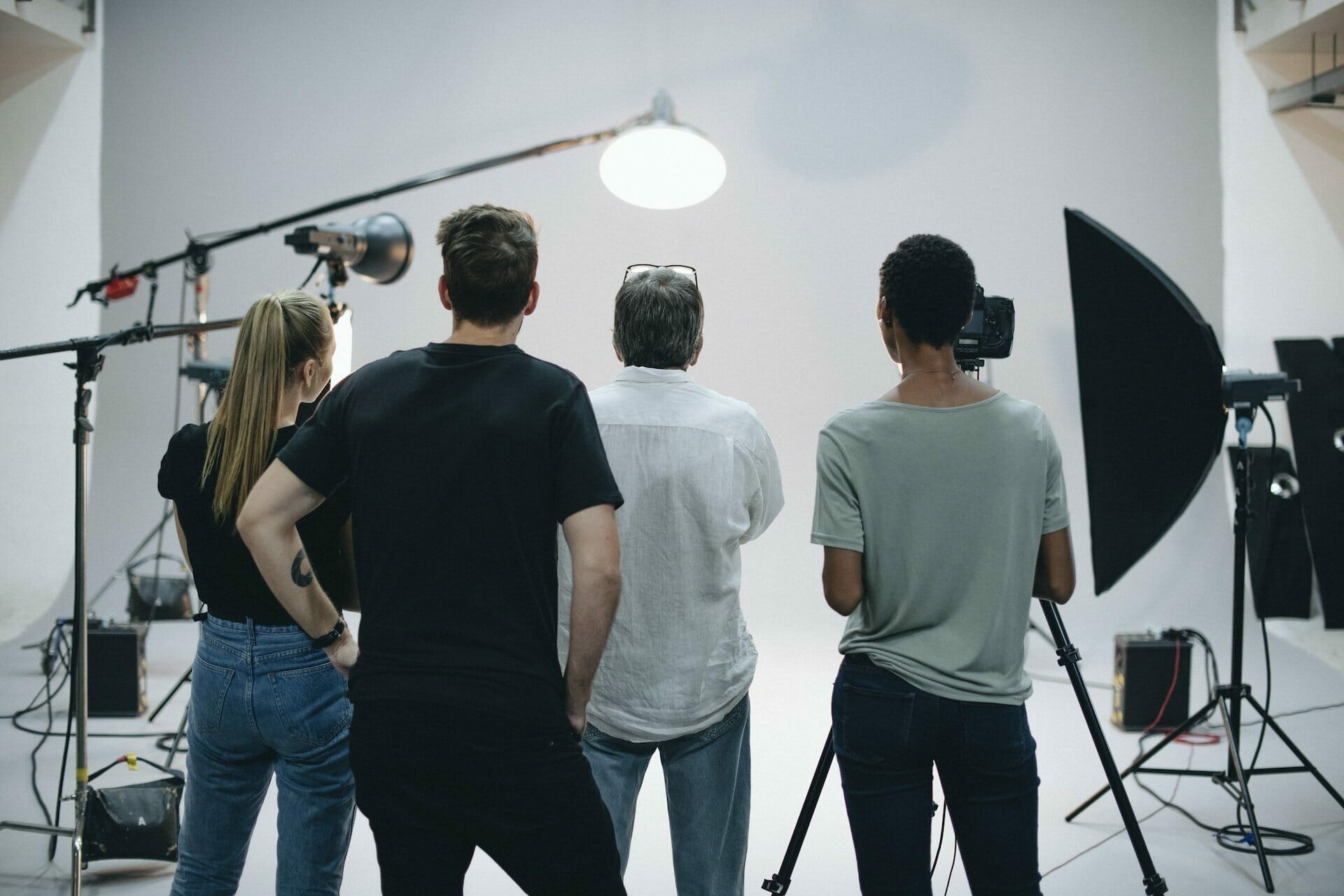 Group Of Marketing Professionals Recording A Promotional Video