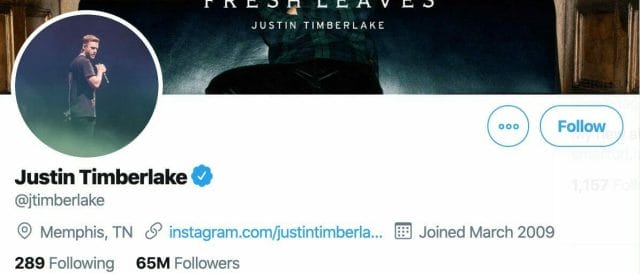Justin Timberlake Twitter