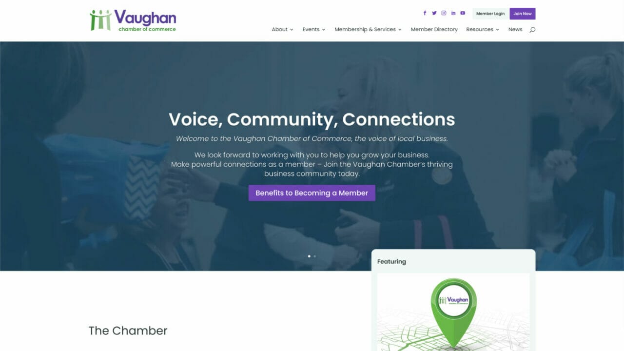 Thumbnail of Vaughan Chamber of Commerce Website Design
